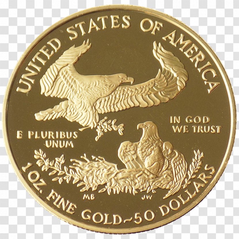 Coin American Gold Eagle Medal - Money - Coins Usa Transparent PNG