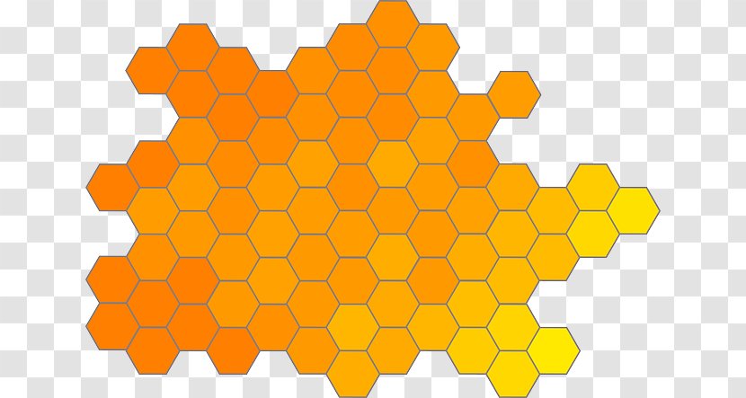 Western Honey Bee Vector Graphics Hexagon Beehive - Symmetry - Orange Map Transparent PNG