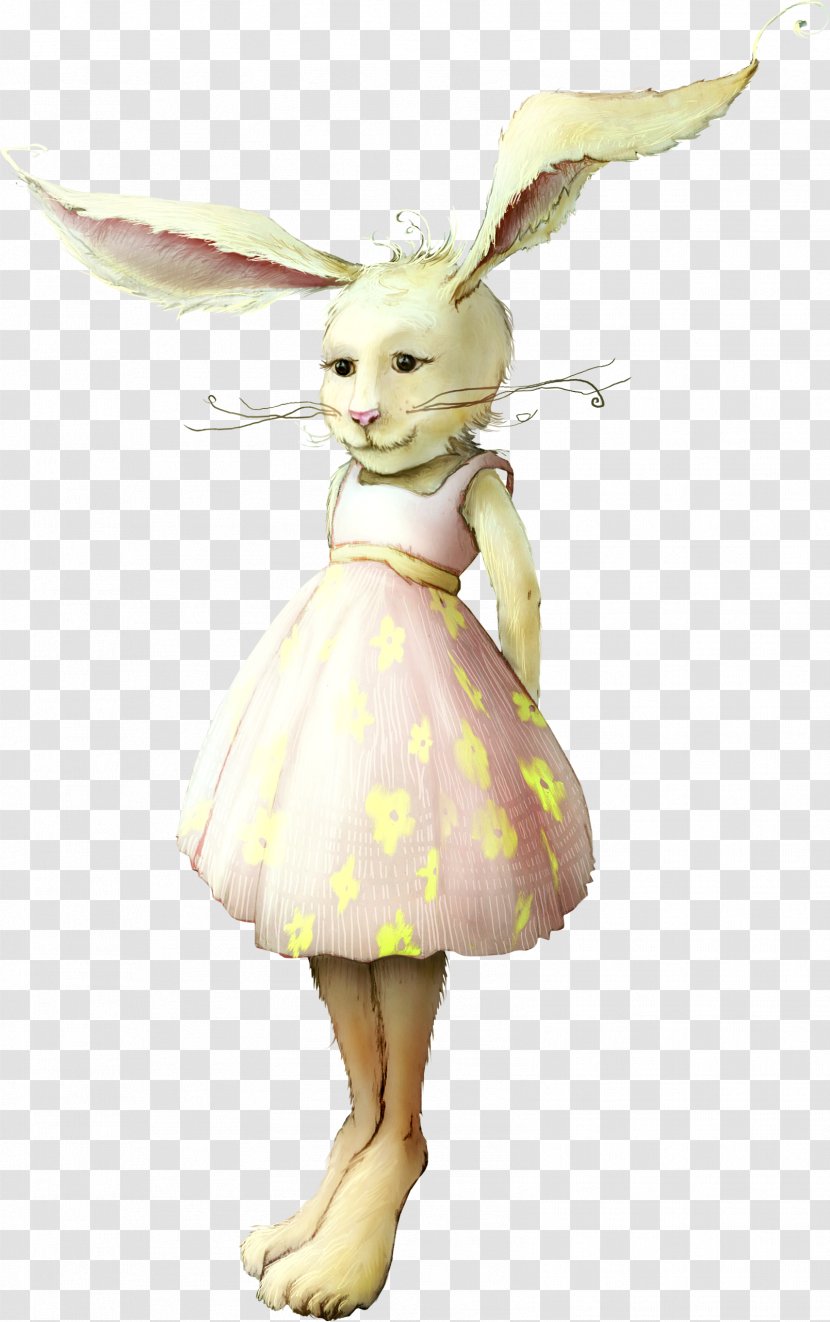European Hare Easter Bunny White Rabbit - Fairy Transparent PNG