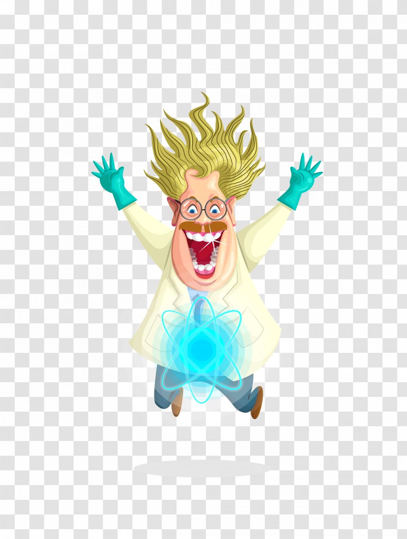 Cartoon Illustration - Drawing - Vector For Science Crazy Man Transparent PNG