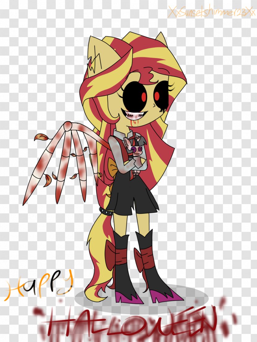 Sunset Shimmer YouTube 31 October Halloween - Cartoon - Happy Hour Transparent PNG