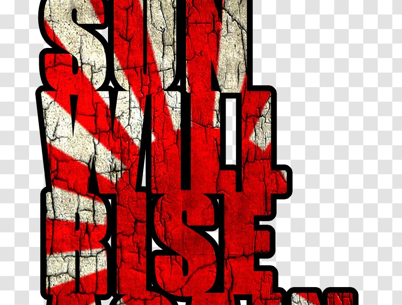 Japan Rising Sun Flag Font - Text Transparent PNG