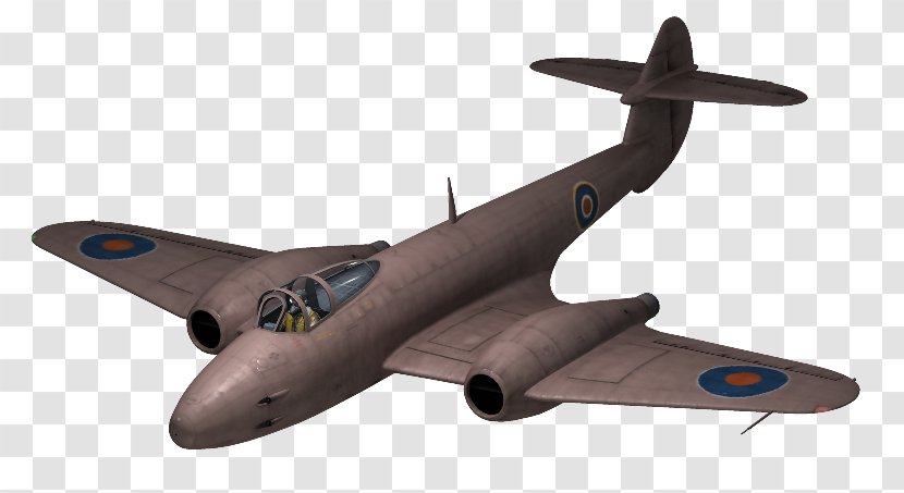 Fighter Aircraft Airplane Gloster Meteor Bomber - Jet Transparent PNG