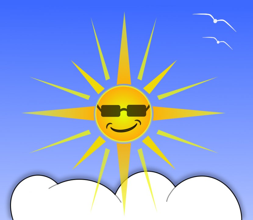 Cloud Sunlight Clip Art - Flat Design - Happy Sunshine Pictures Transparent PNG