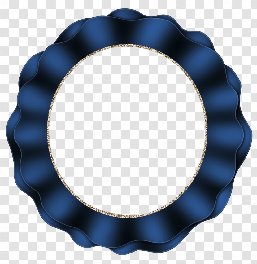 Picture Frames Blue Clip Art - Cobalt - Round Frame Transparent PNG