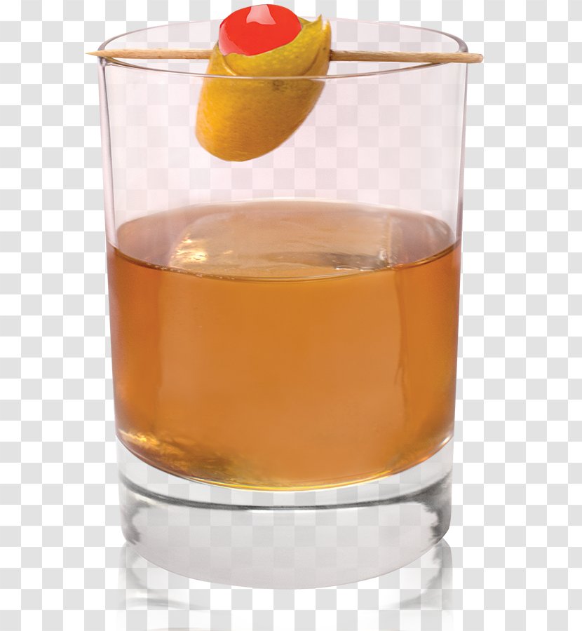Old Fashioned Whiskey Sour Sazerac Manhattan Hot Toddy - Cocktail - Orange Peel Transparent PNG