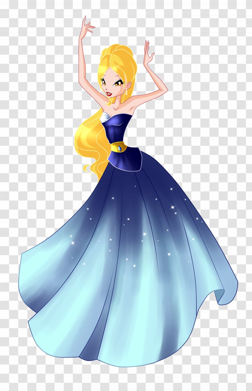 Fairy Animated Cartoon Illustration Figurine - Ball Gown Transparent PNG