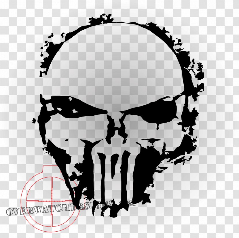 Punisher Logo Stencil - Aerosol Paint - Skulls Transparent PNG