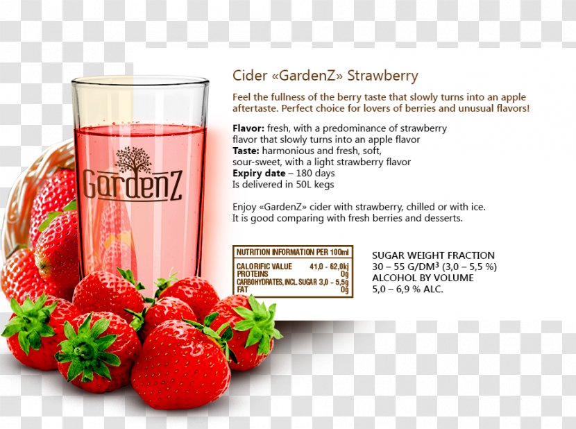 Kvass Cider Strawberry Food Taste - Amorodo Transparent PNG