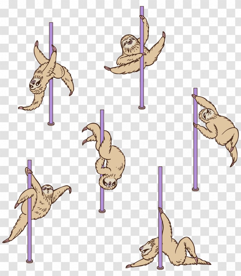 Art Dance Sloth Design Animal - Heart - Watercolor Transparent PNG