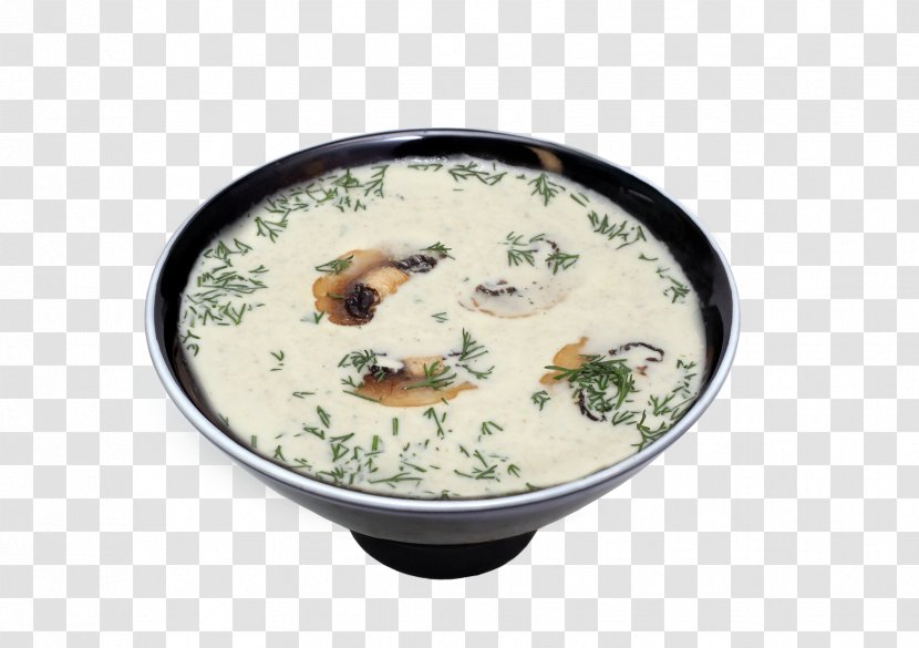 Soup Dish Tableware Cuisine Bowl - Dishware - Cream Of Mushroom Transparent PNG