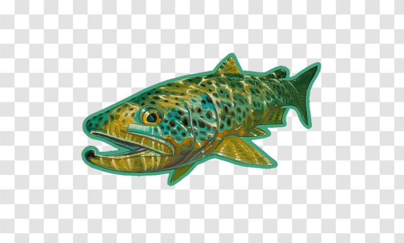 Brown Trout Fly Fishing Painting Image - Art Transparent PNG