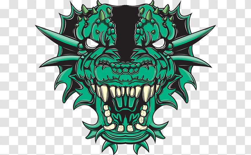 Green Demon Font - Art - Dragon Illustration Transparent PNG