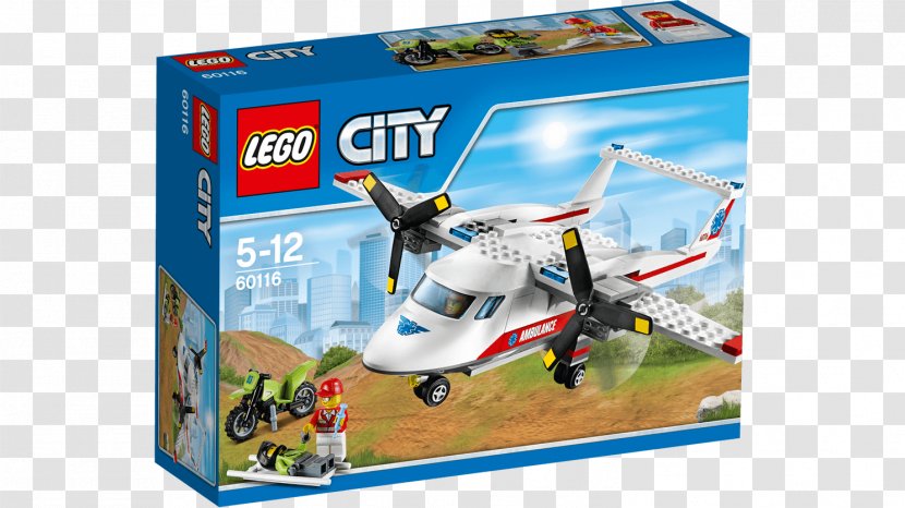 Airplane LEGO 60116 City Ambulance Plane Lego Toy - Minifigure Transparent PNG