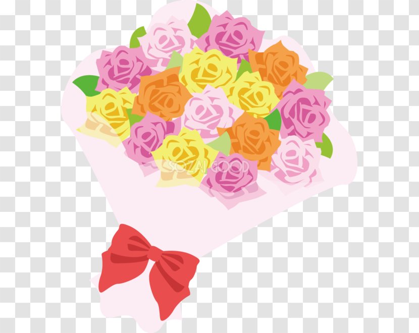 Garden Roses Nosegay Cut Flowers Pink - Beach Rose - Flower Transparent PNG