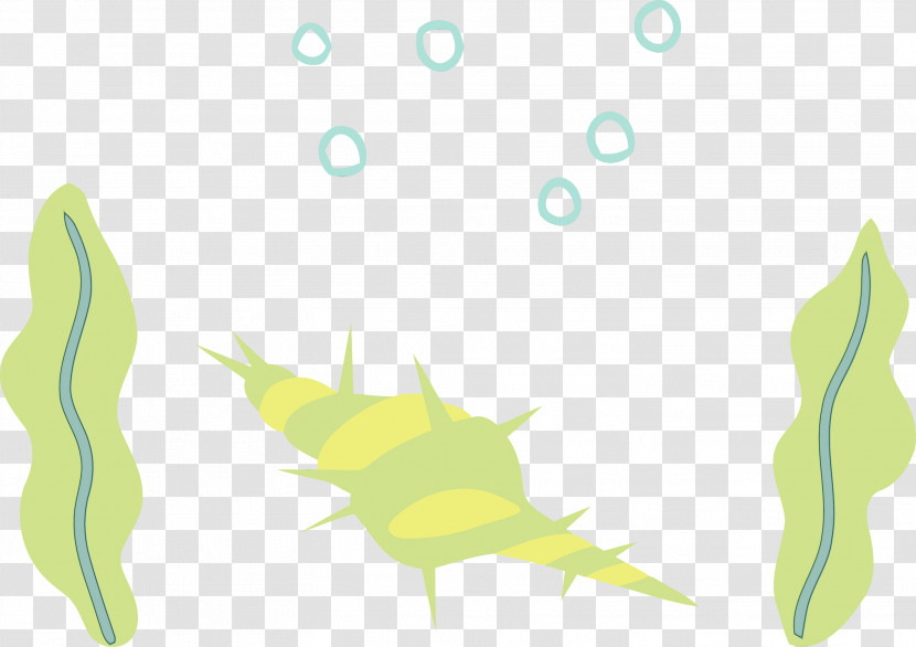 Cartoon Leaf Green Fish Tree Transparent PNG