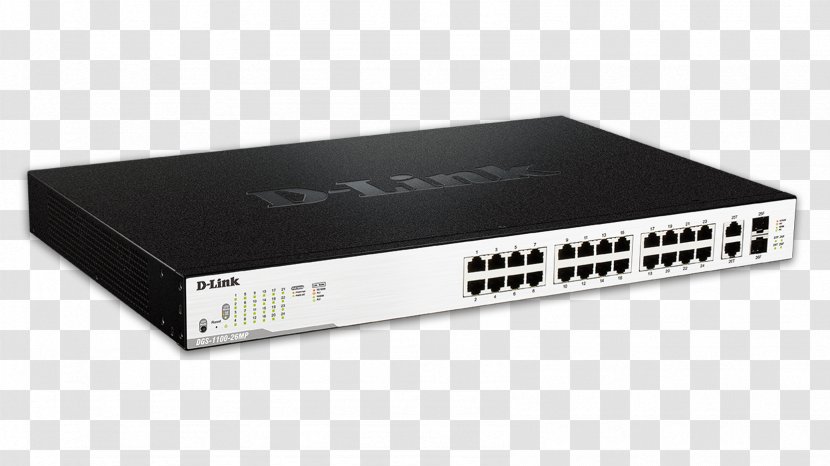 Small Form-factor Pluggable Transceiver Stackable Switch 10 Gigabit Ethernet D-Link DGS-1510-28P SmartPro - Computer Port - Network Transparent PNG