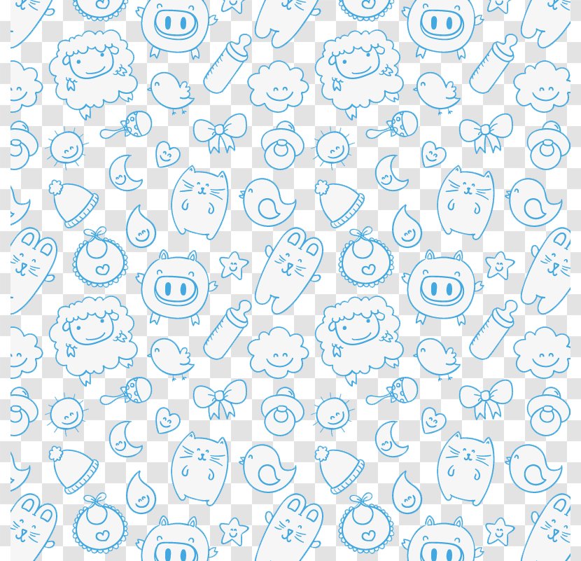 Infant Child - Point - Baby Blue Seamless Background Vector Transparent PNG