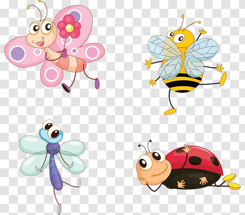 Butterfly Insect Cartoon Clip Art - Fictional Character Transparent PNG