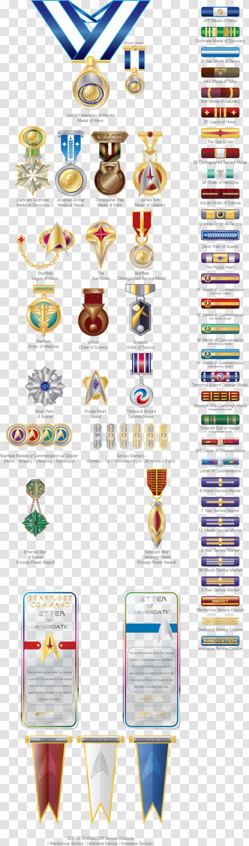 Medal Military Awards And Decorations Starfleet Paper - Honor List Transparent PNG