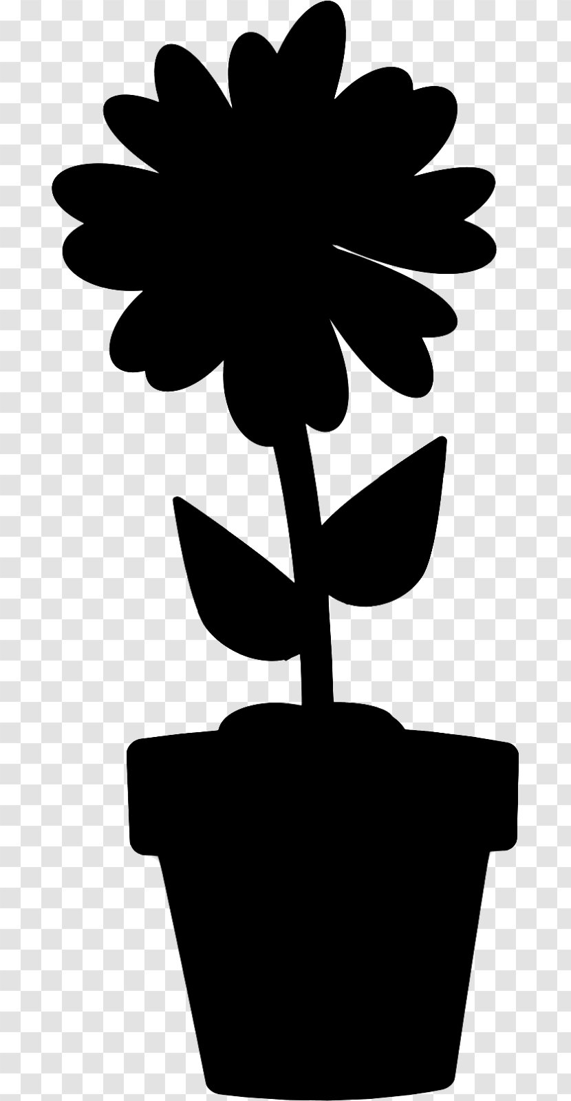 Flowering Plant Clip Art Silhouette Leaf - Stem Transparent PNG