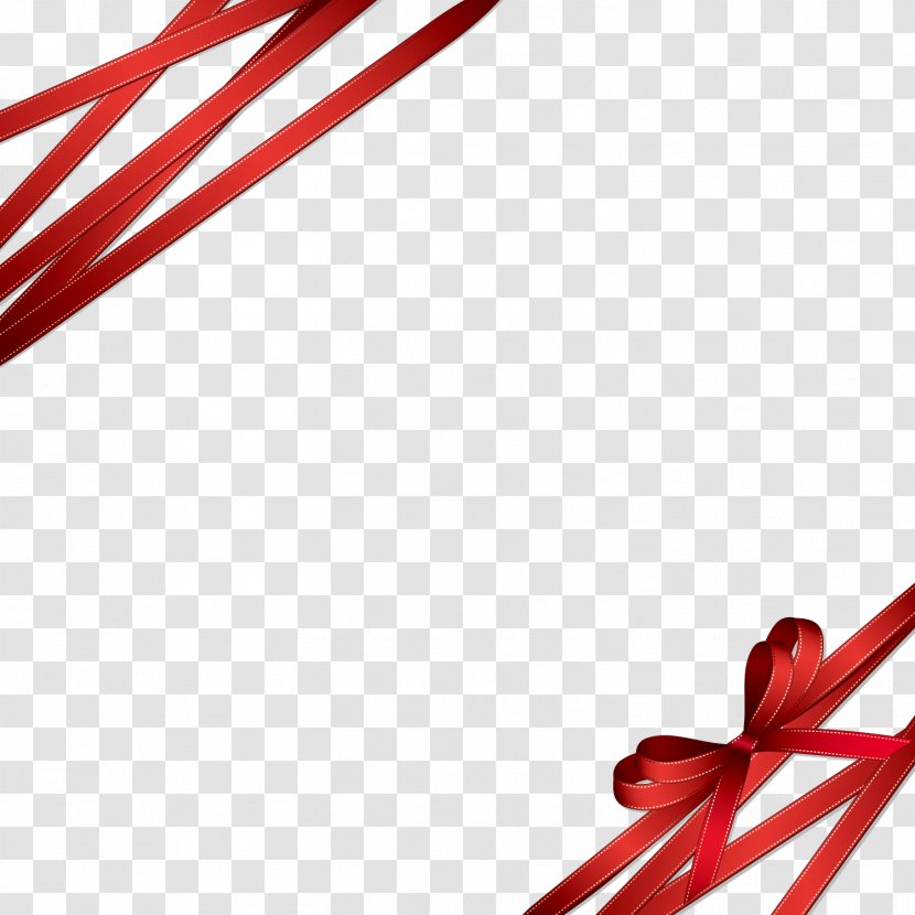 Ribbon Red Silk Transparent PNG