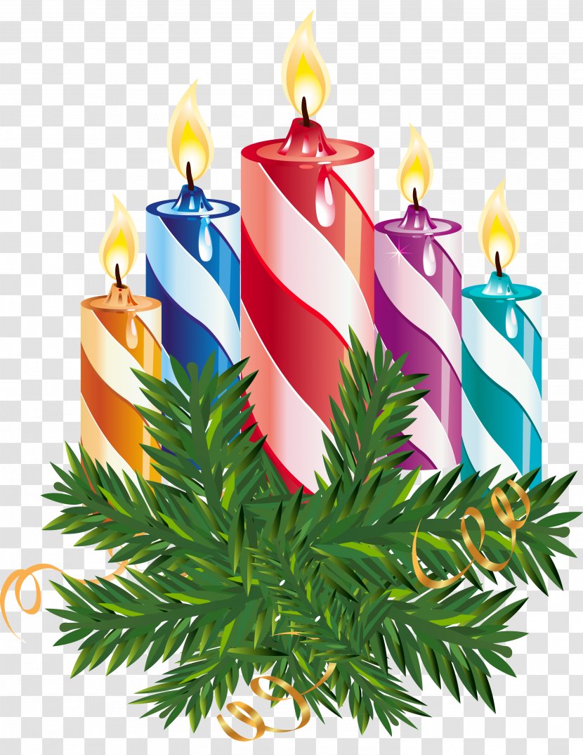 Christmas Ornament Ded Moroz Tree Clip Art - Evergreen - Church Candles Transparent PNG