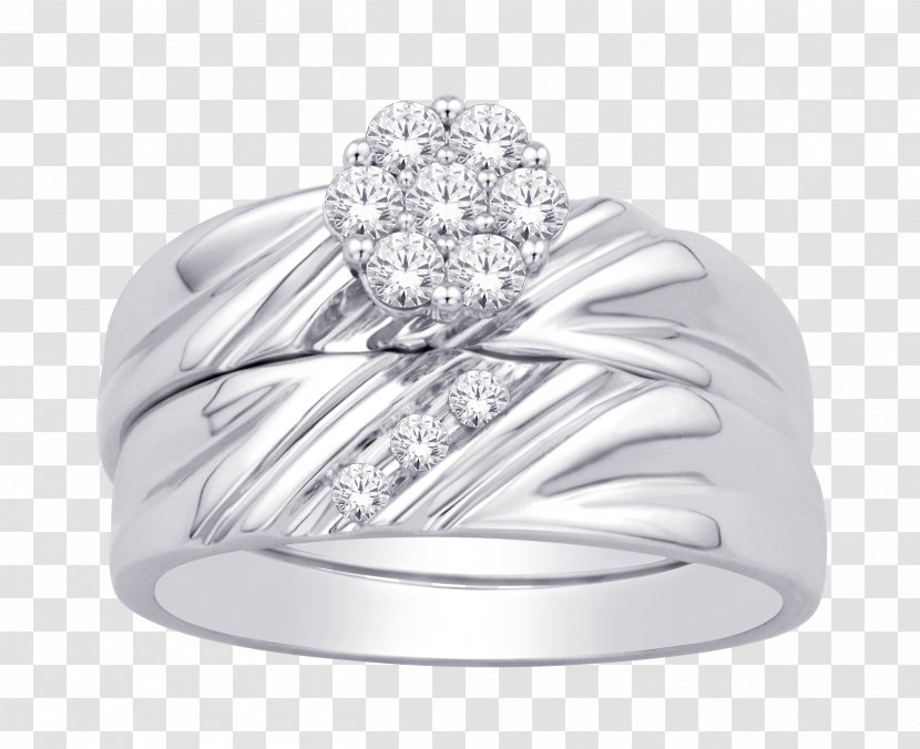 Wedding Ring Gold Diamond Białe Złoto - Gemstone Transparent PNG