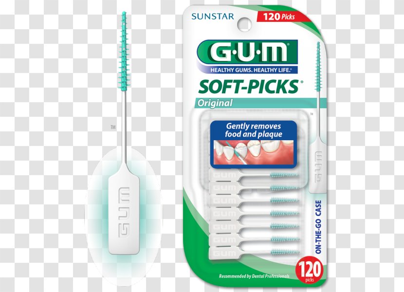 GUM Soft-Picks Gums Dental Floss Teeth Cleaning Toothbrush - Dentist Transparent PNG