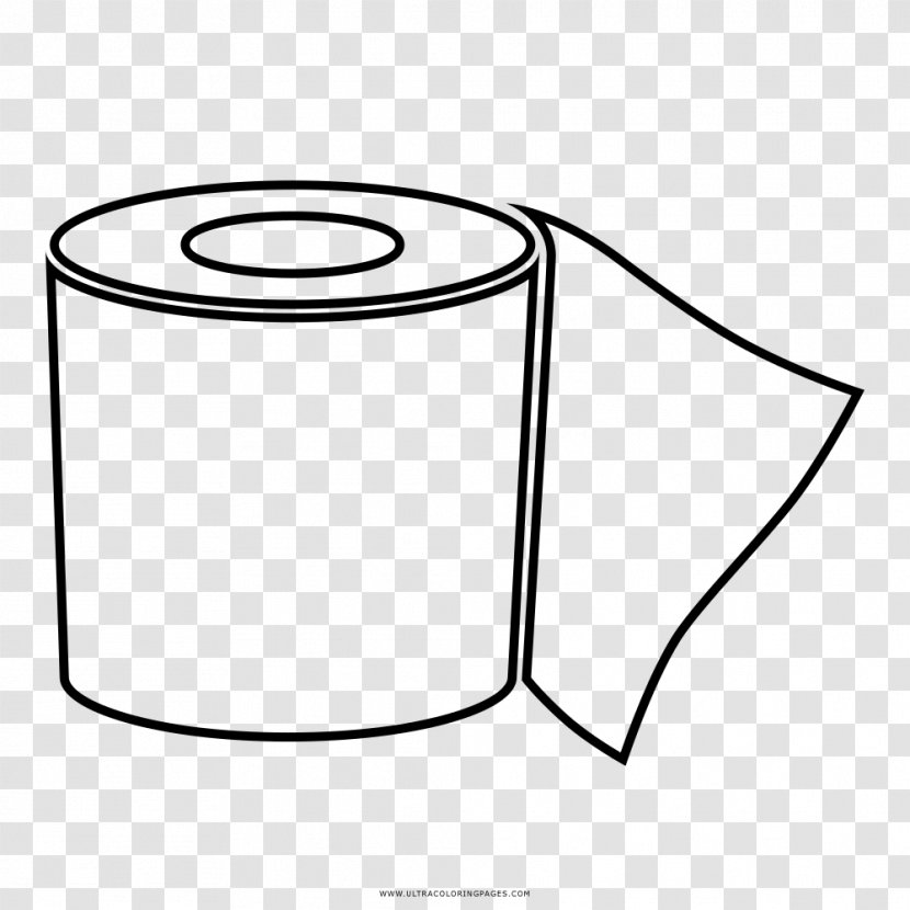 Toilet Paper Drawing Coloring Book Hygiene - Cylinder Transparent PNG