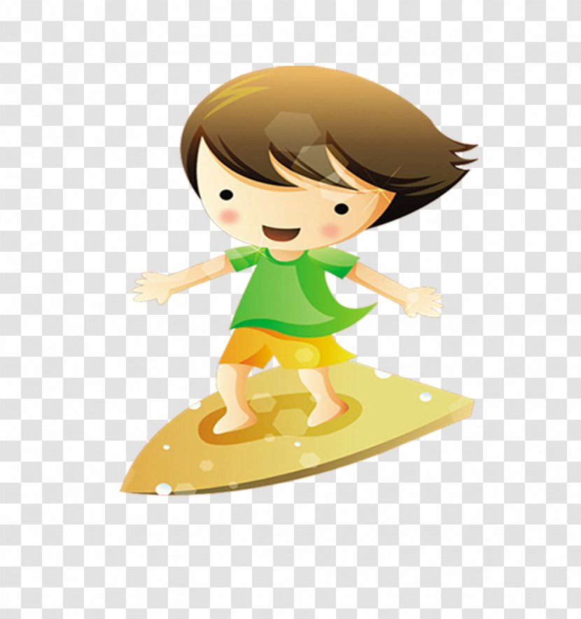 Child Surfing - Boy - Cartoon Transparent PNG
