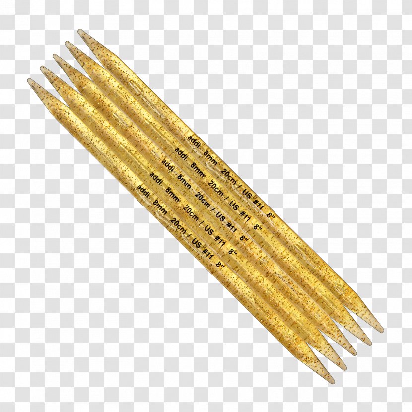 Knitting Needle Hand-Sewing Needles Nadelspiel Plastic - Handicraft - Gold Sparkles Transparent PNG