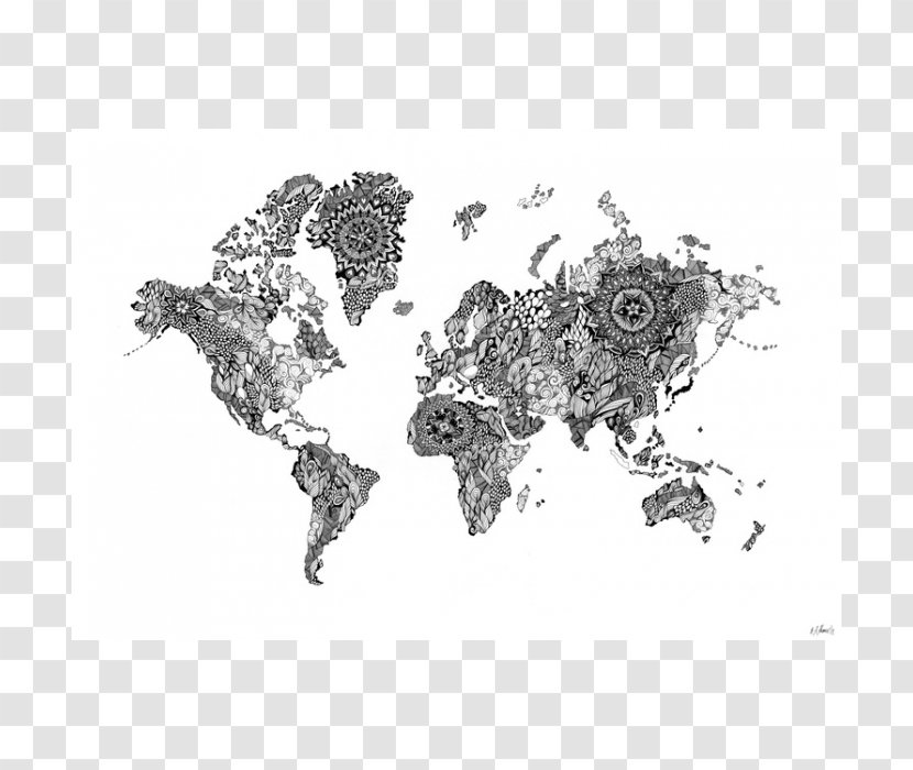World Map Globe Drawing - Amphibian Transparent PNG