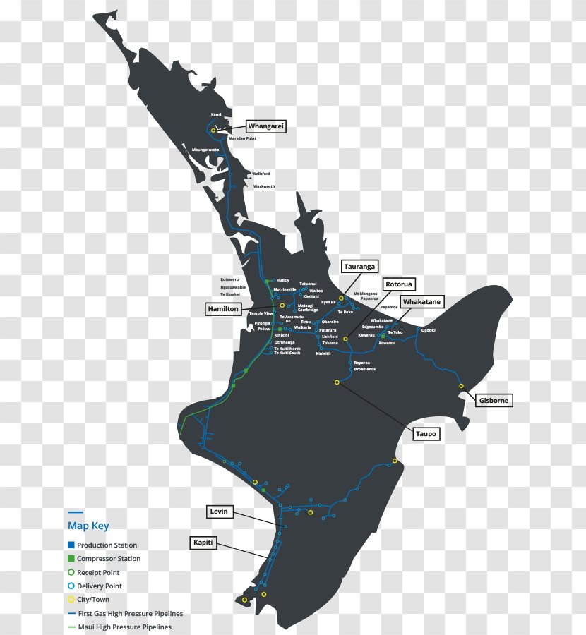 Lower Hutt Wellington Map - Wing - Of New Zealand Transparent PNG