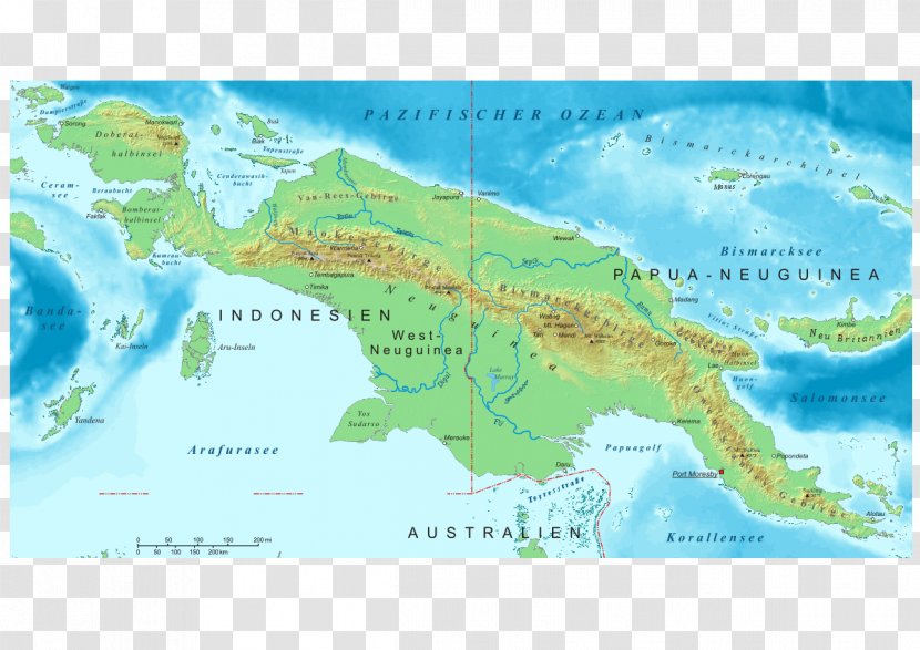 Great Papuan Plateau Bismarck Range Provinces Of Indonesia World - Atlas - Papua New Guinea Transparent PNG