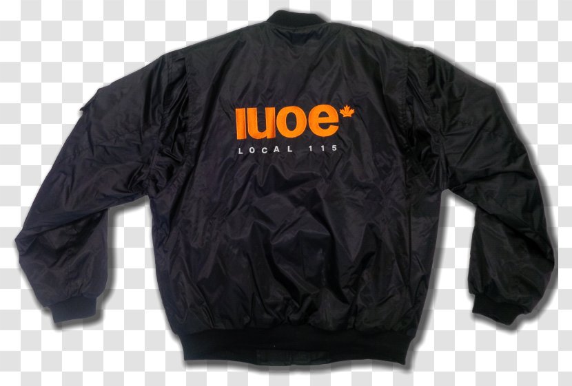 Jacket T-shirt Bluza Sleeve Textile - Black M - Bomber Transparent PNG