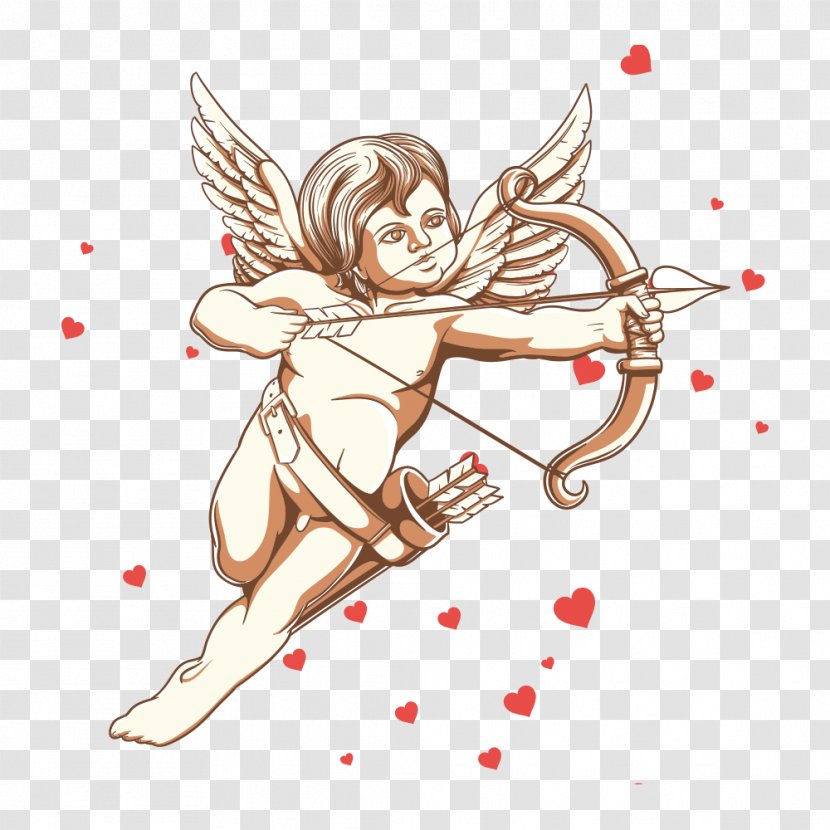 Cupid Cherub Illustration - Heart Transparent PNG