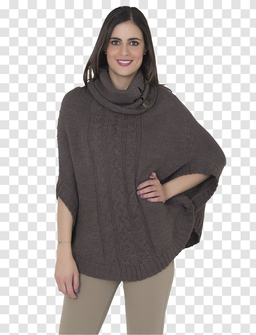 Sleeve Poncho Shoulder Brown Wool - Clothing - Elisa Transparent PNG