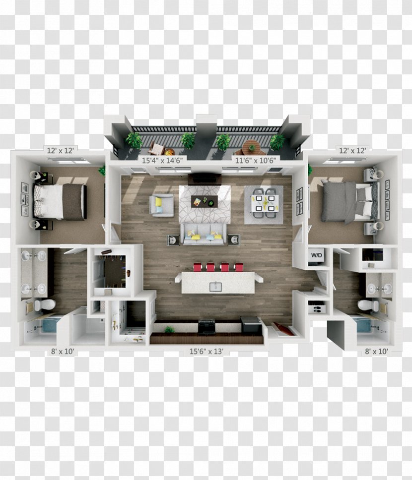 4th West Apartments Floor Plan House - Home - Apartment Transparent PNG
