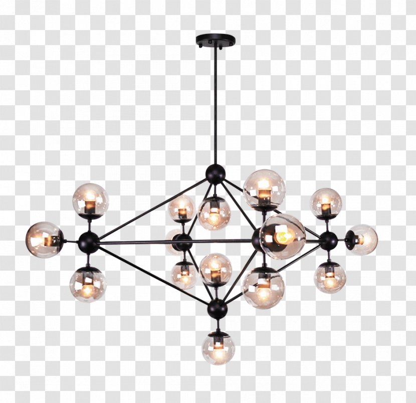 Chandelier Lighting Lamp Glass - Light Transparent PNG