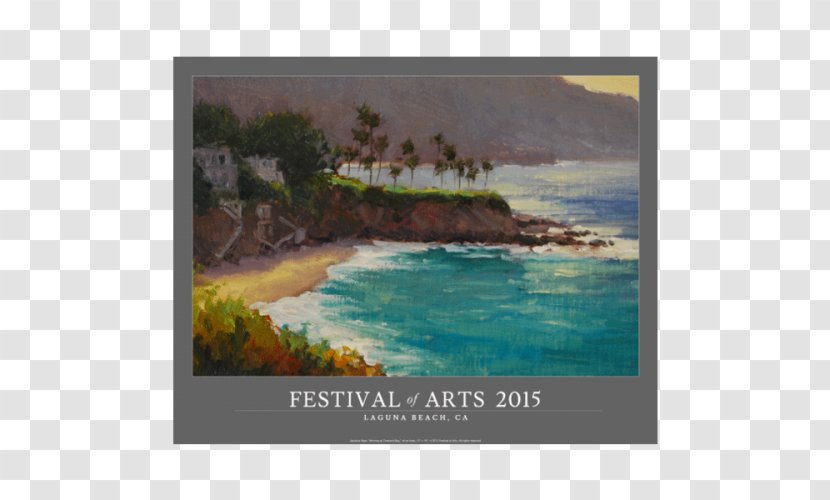 Festival Of Arts And Pageant The Masters Watercolor Painting Pacific Edge Gallery - Coastal Oceanic Landforms - Posters Transparent PNG