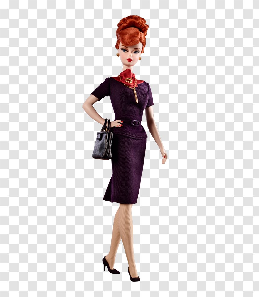 Joan Holloway Betty Draper Don Barbie Fashion Model Collection - Purple Transparent PNG