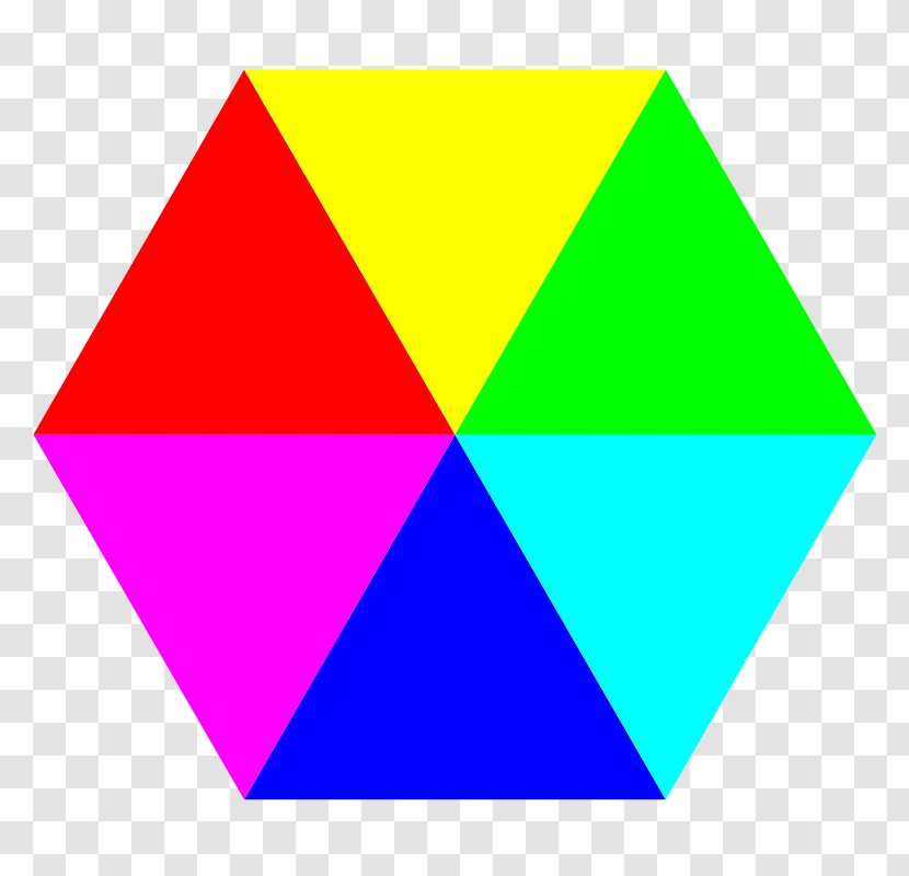 Hexagon Color Triangle Shape Clip Art - Magenta Transparent PNG