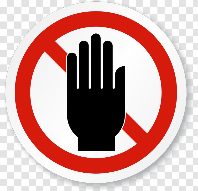 Sign Symbol Royalty-free Clip Art - Hand - Prohibited Transparent PNG