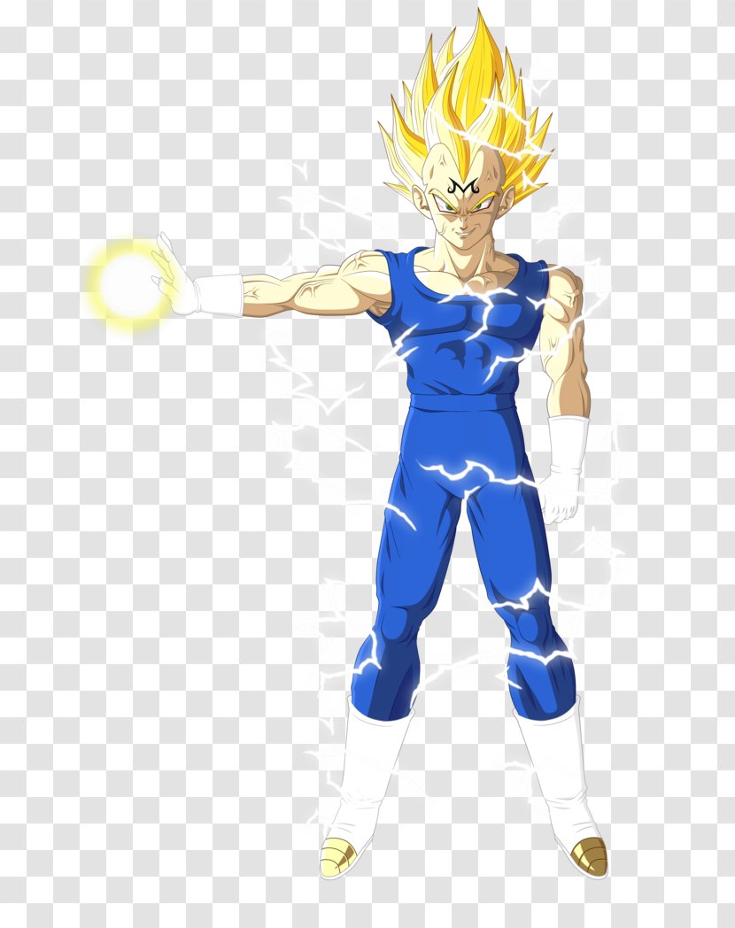 Vegeta Majin Buu Super Saiyan DeviantArt - Watercolor Transparent PNG