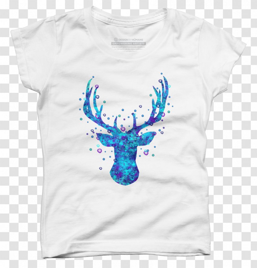 Christmas And Holiday Season Art T-shirt - Neck - Large Deer Head Transparent PNG