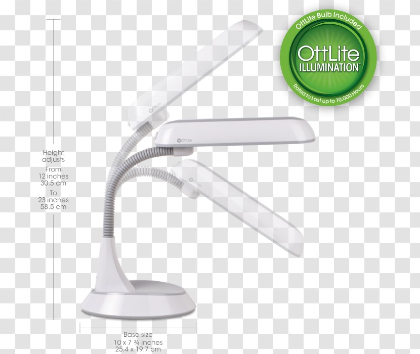 Table Electric Light Ott Lite Lamp - Lighted Magnifiers For Low Vision Transparent PNG