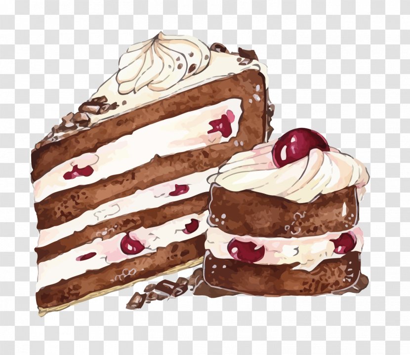 Chocolate Cake Torte Cream - Whipped - Vector Transparent PNG