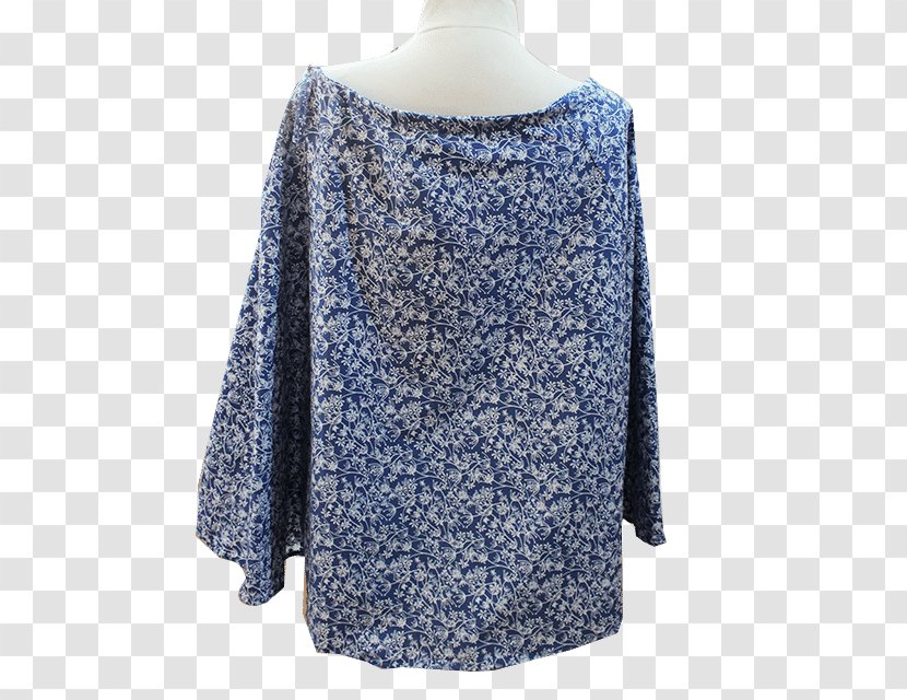 Shoulder Sleeve Blouse Dress - Blue Transparent PNG