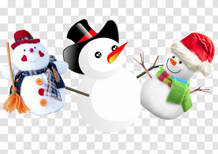 Snowman Winter - Christmas Decoration - Creative Transparent PNG